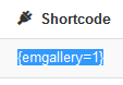 Den emgallery Shortcode kopieren