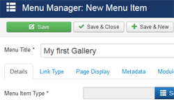 Create a menu entry